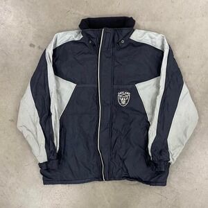 Vintage Early 2000s Y2K Oakland Raiders Pro Player Heavyweight Puffer Jacket NFL